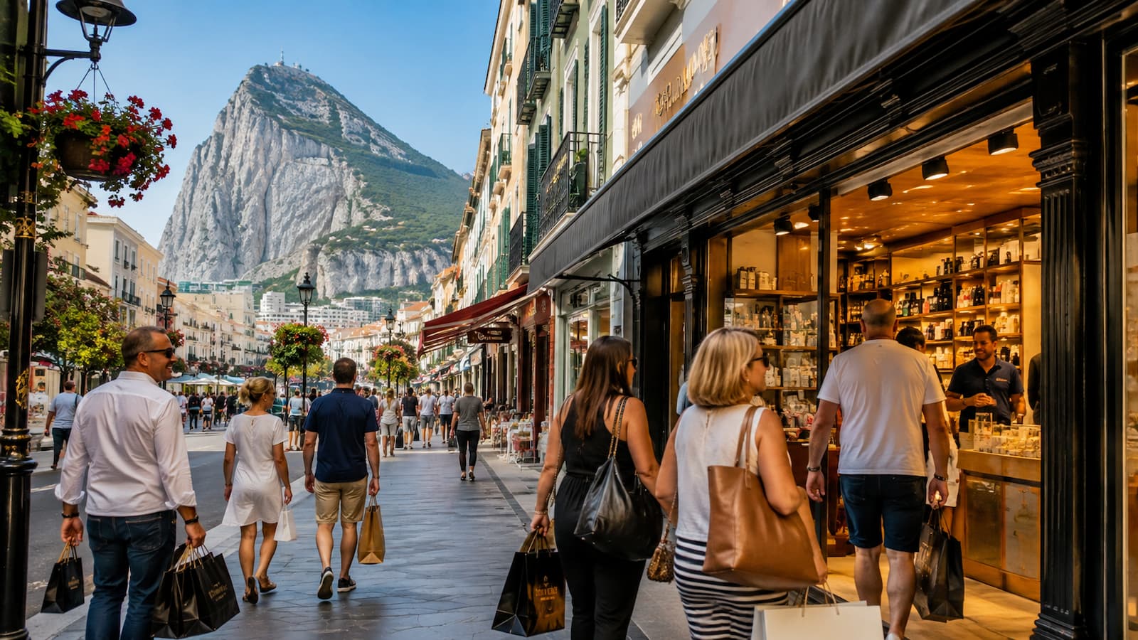 Algunos comercios de Gibraltar elevan un 240% sus ventas.