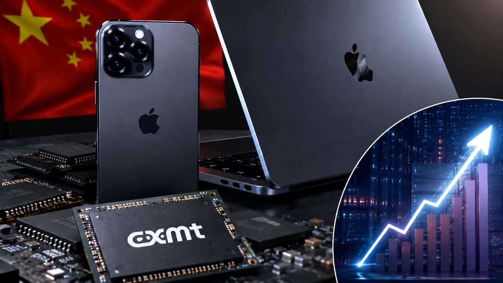 Apple está probando chips de memoria de la china CXMT para iPhone y MacBook.