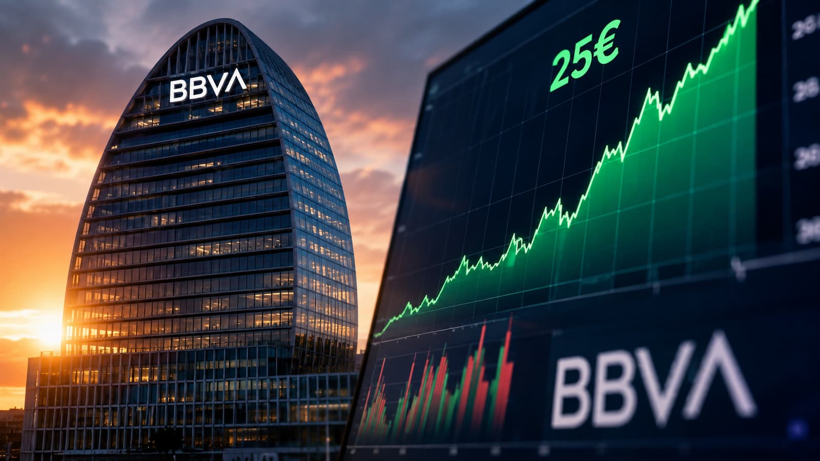 BBVA llega a agosto con una subida cercana al 57% en diez meses.
