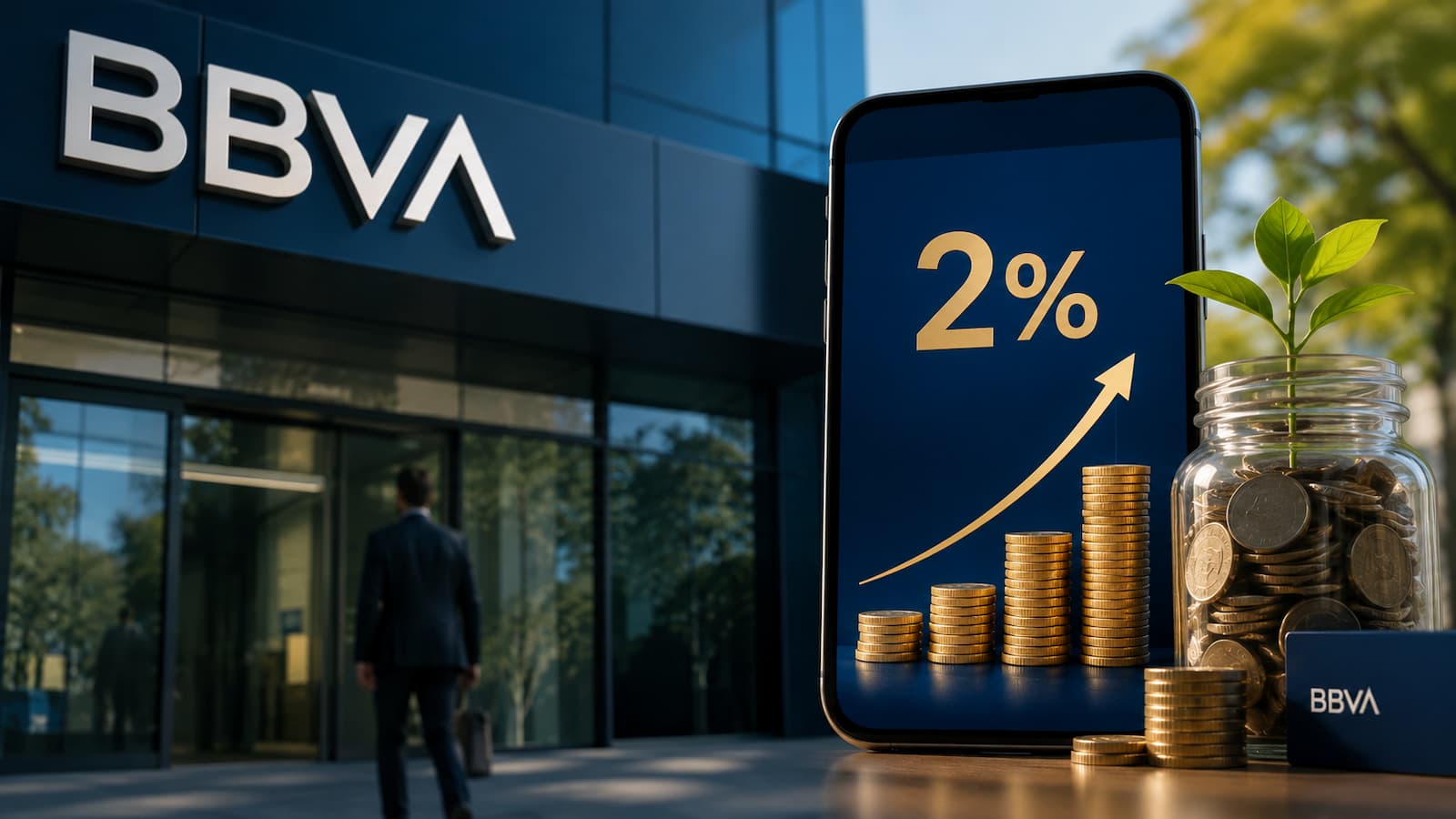 BBVA ofrece un 2% bruto a clientes que traspasen fondos de inversión externos.