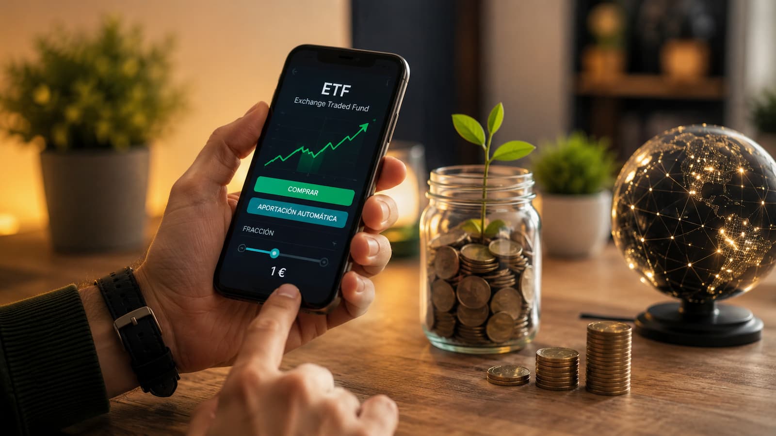 Comprar fracciones de ETF permite invertir cantidades pequeñas.
