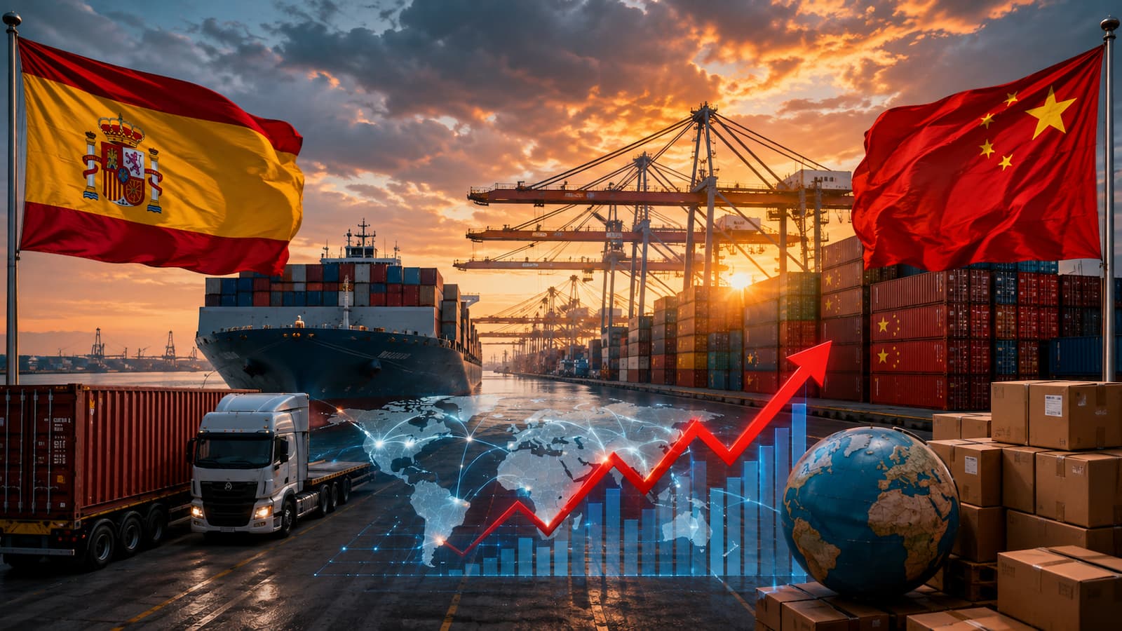Déficit comercial de España alcanzó 32.780 millones de euros entre enero y junio.