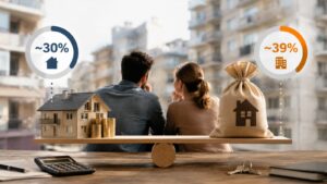 El alquiler absorbe el 39% de los ingresos familiares y comprar roza el 30%.