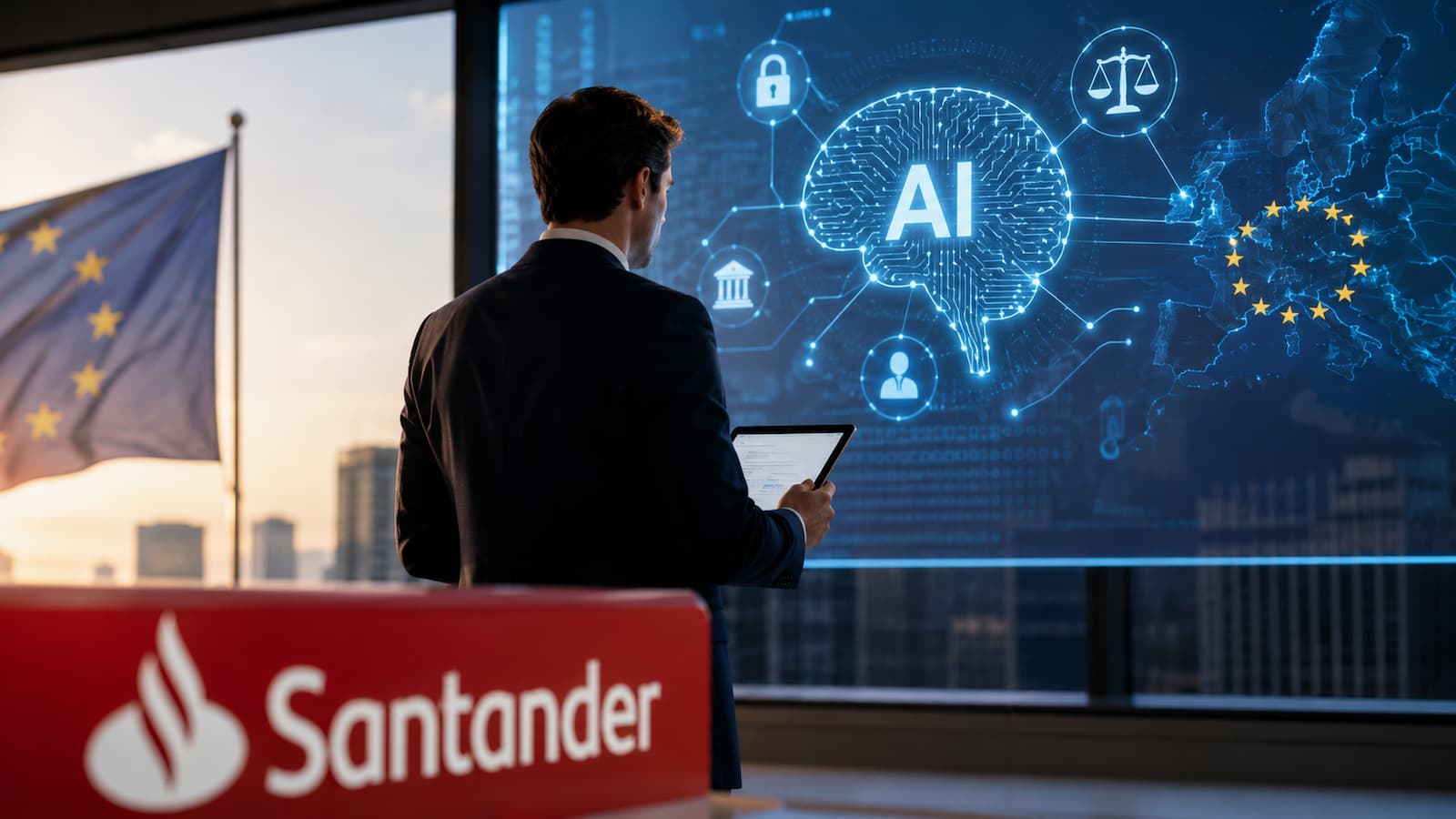 El aviso de Santander ante las nuevas reglas europeas de inteligencia artificial.
