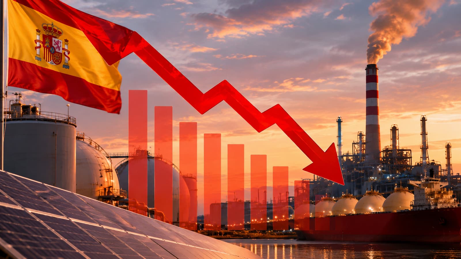 El superávit por cuenta corriente de España cae casi un 55%.