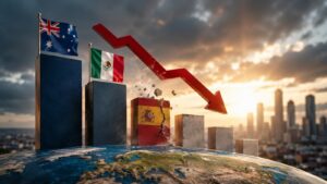 España bajará del puesto 12 al 14 entre las mayores economías del mundo por PIB nominal.