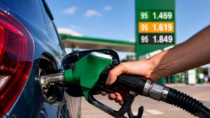 Gasolina a 1.459 euros en Zaragoza.