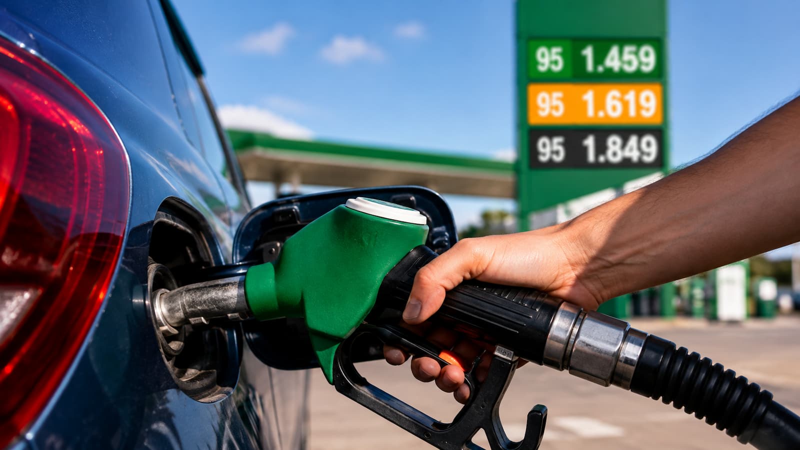 Gasolina a 1.459 euros en Zaragoza.