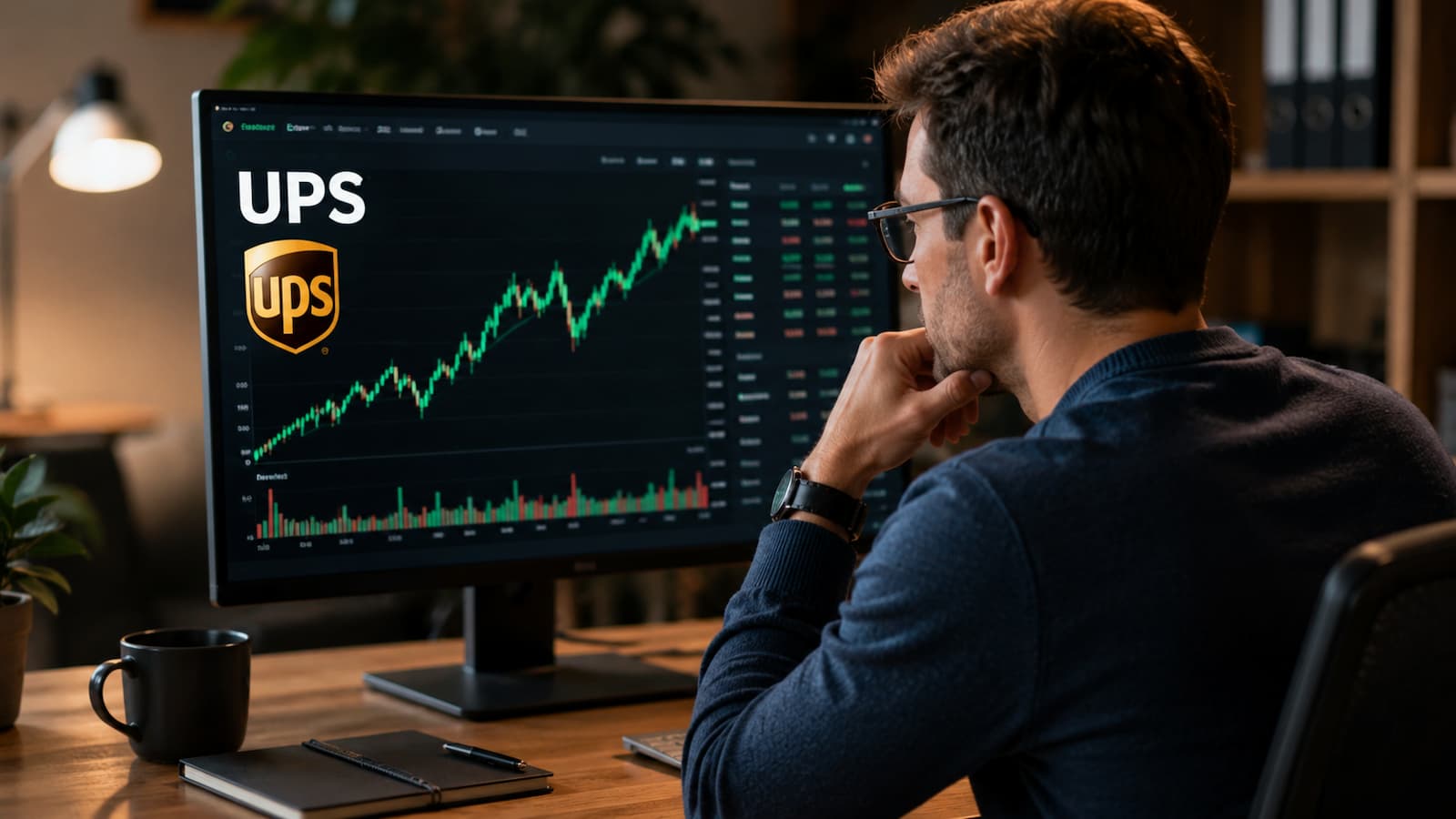 Inversor revisando el ticker UPS antes de comprar acciones estadounidenses
