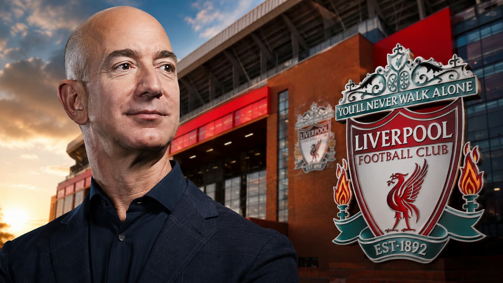 Jeff Bezos negocia comprar cerca de un tercio del Liverpool.