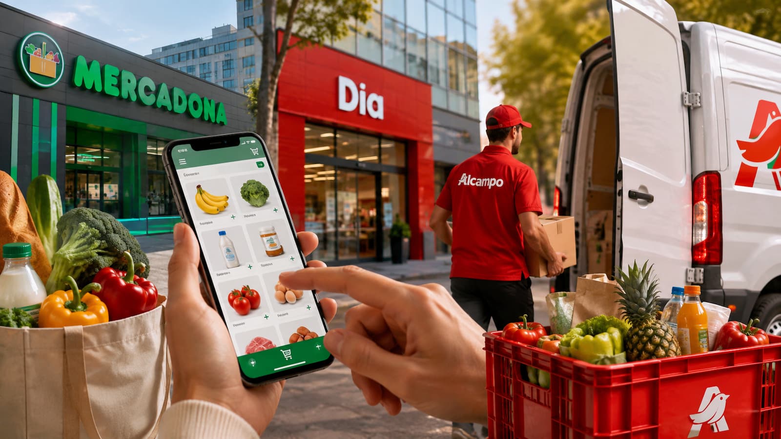 Mercadona Dia y Alcampo aceleran la última milla.