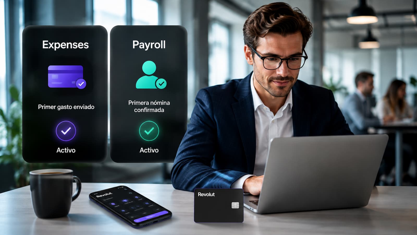 Revolut Business cobra por Expenses y Payroll.