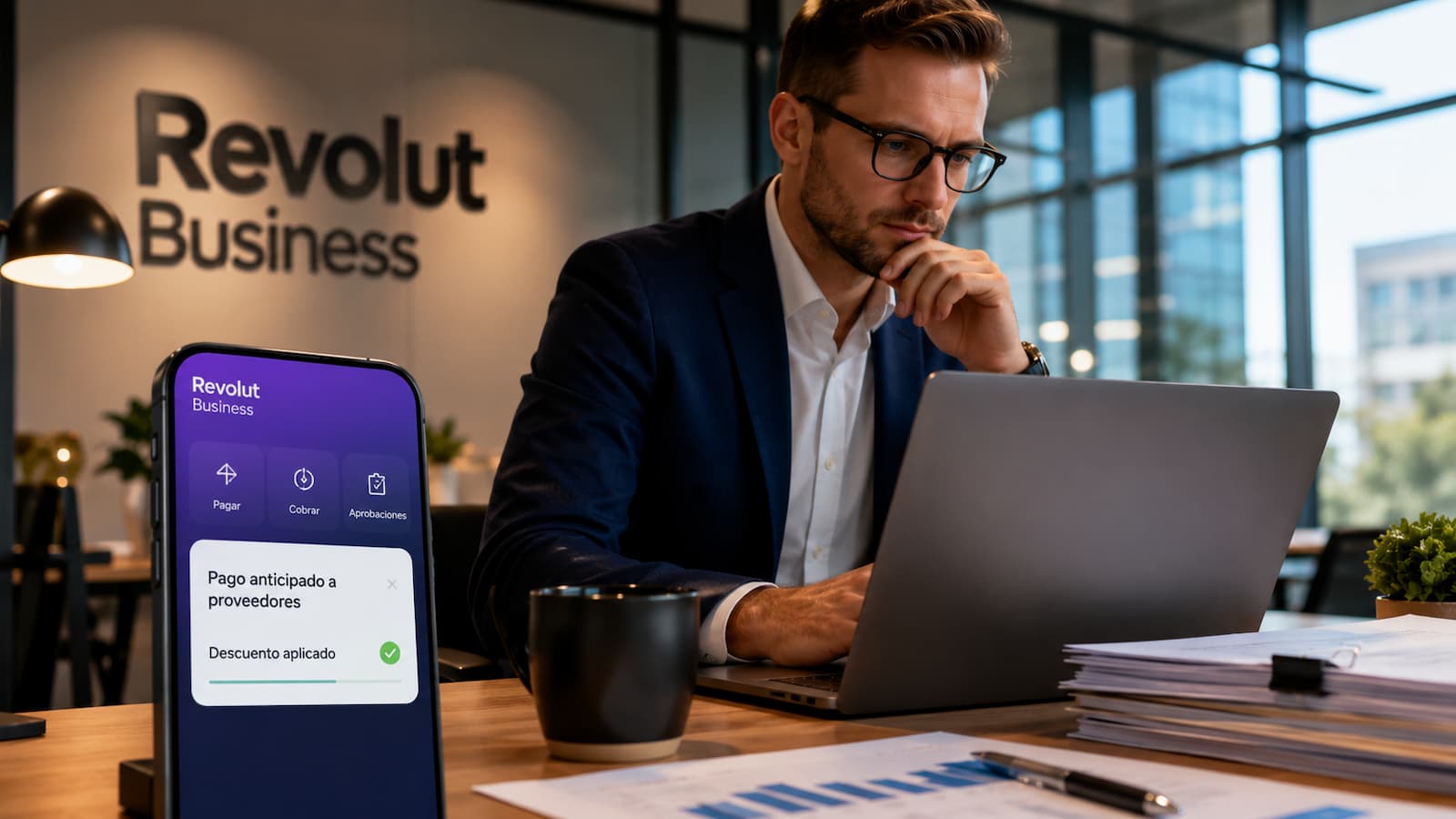 Revolut Business ofrece descuentos por adelantar pagos a proveedores.