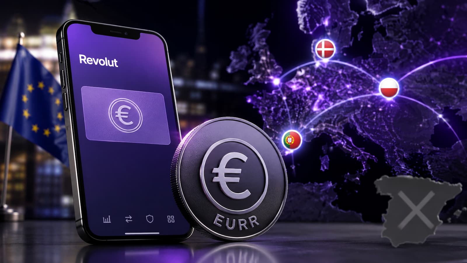 Revolut ha lanzado EURR una stablecoin ligada al euro.