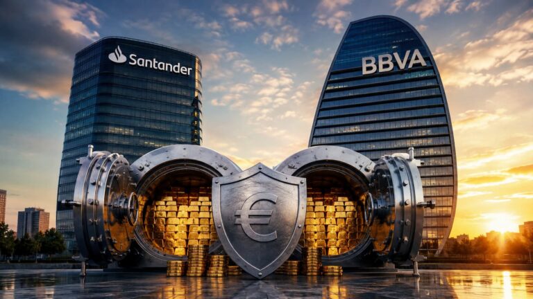 Santander y BBVA concentran cerca de 10.000 millones de euros de exceso de capital.