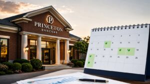 Sede bancaria y calendario de dividendos de Princeton Bancorp