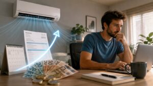 Teletrabajar con aire acondicionado ocho horas al día puede sumar 61 euros.
