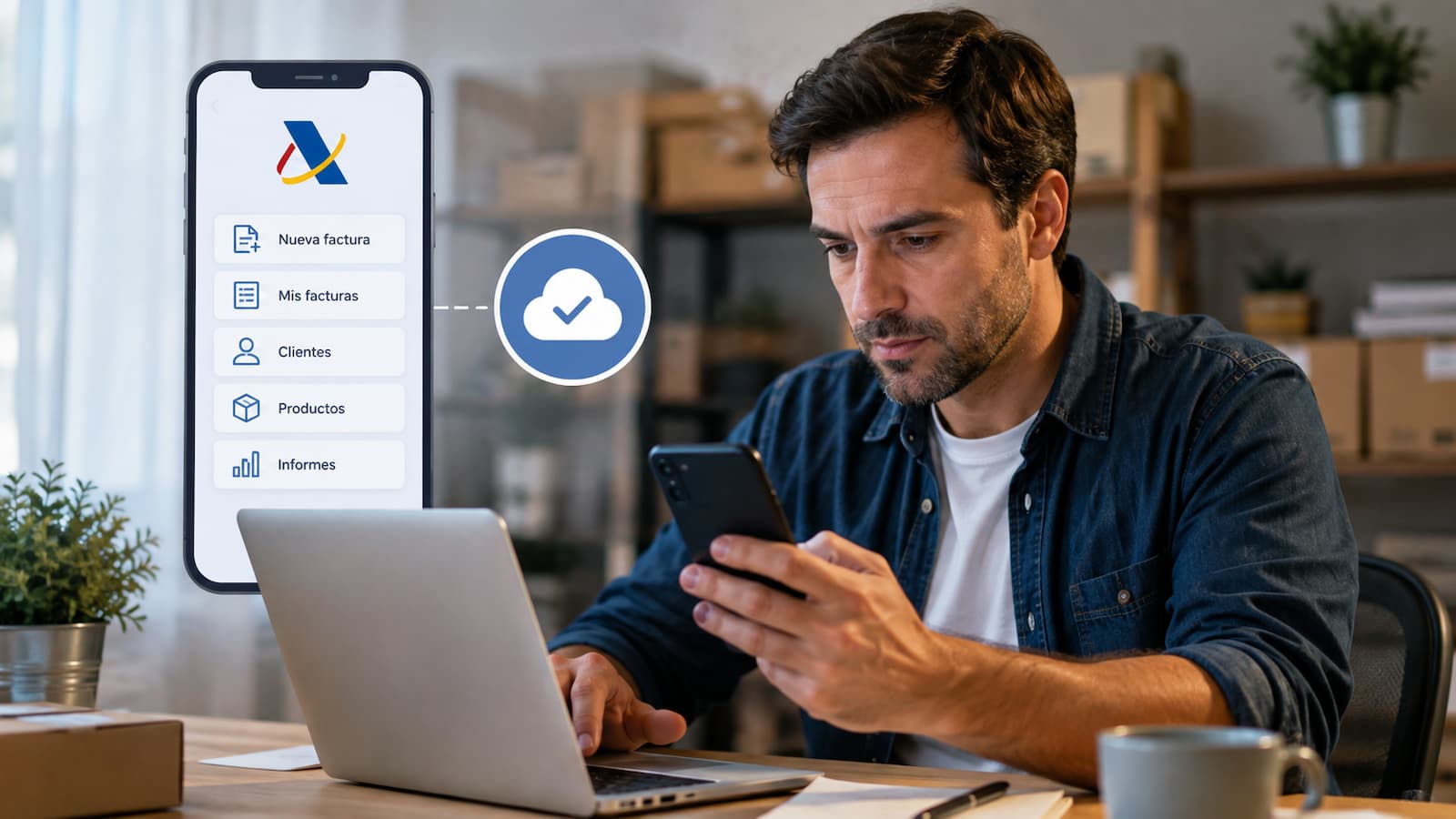 Tres millones de autónomos podrán usar la app gratis de Hacienda.