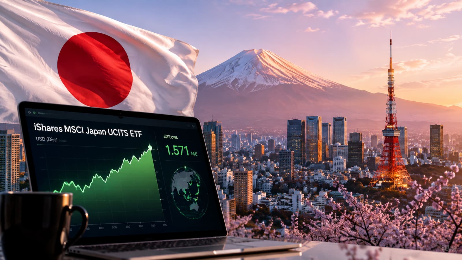 Un ETF europeo de Japón capta 1.571 millones en julio.