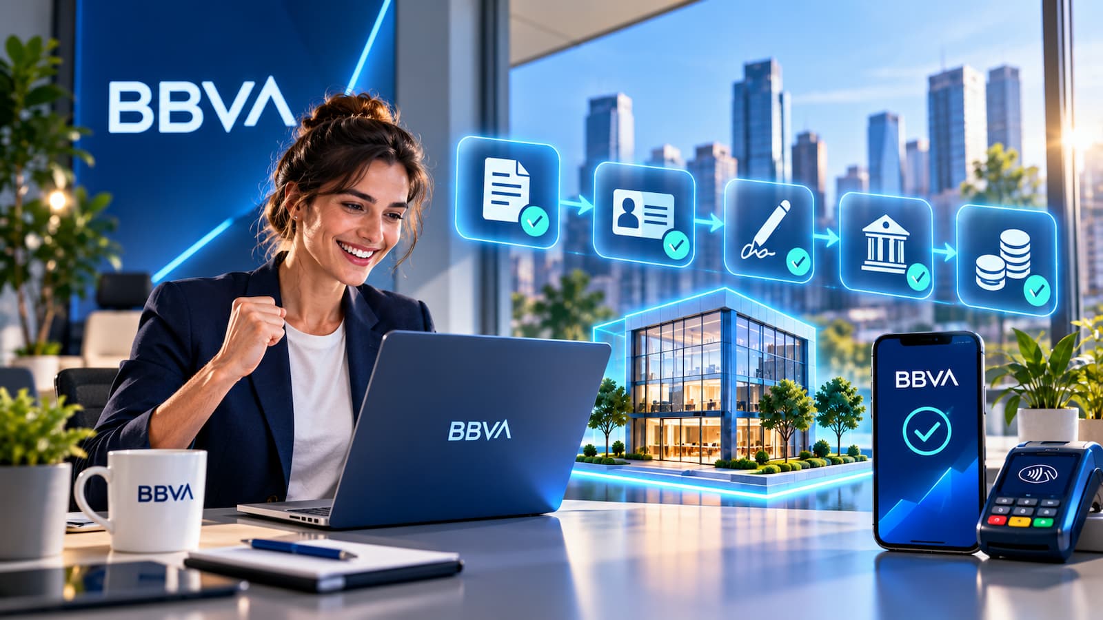 BBVA lanza una vía digital para crear empresas sin tantos desplazamientos.