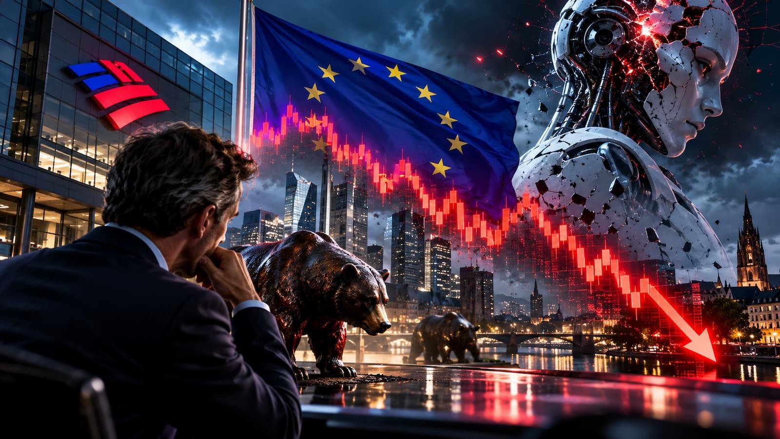 Bank of America anticipa una caída del 10% de la bolsa europea.