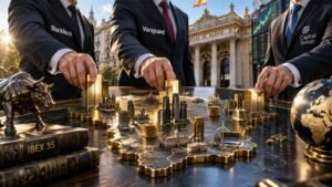 BlackRock, Vanguard y Capital Group suman 100.083 millones de euros en compañías del IBEX 35.