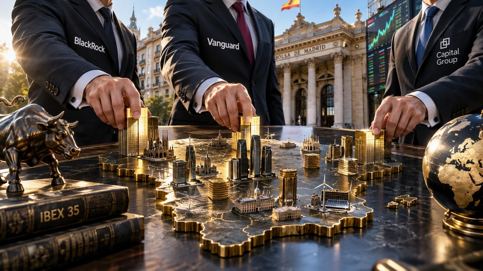 BlackRock, Vanguard y Capital Group suman 100.083 millones de euros en compañías del IBEX 35.