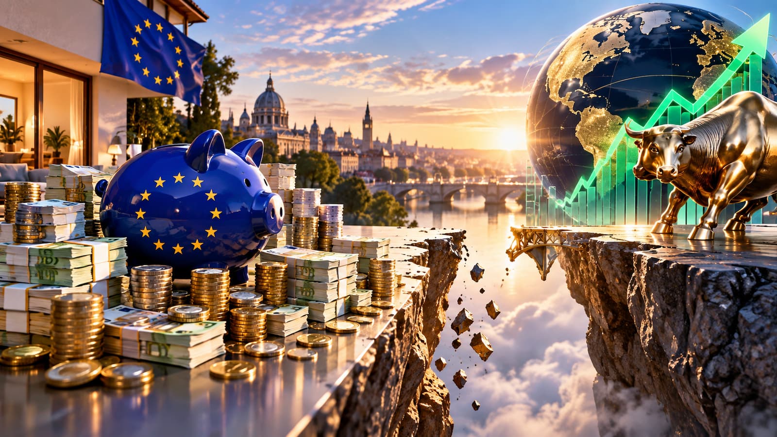 Hogares de la Unión Europea han añadido 2,8 billones de euros a su ahorro en efectivo.