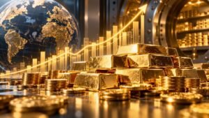 Los ETF de oro captan 18.000 millones de dólares y baten récord de tenencias.