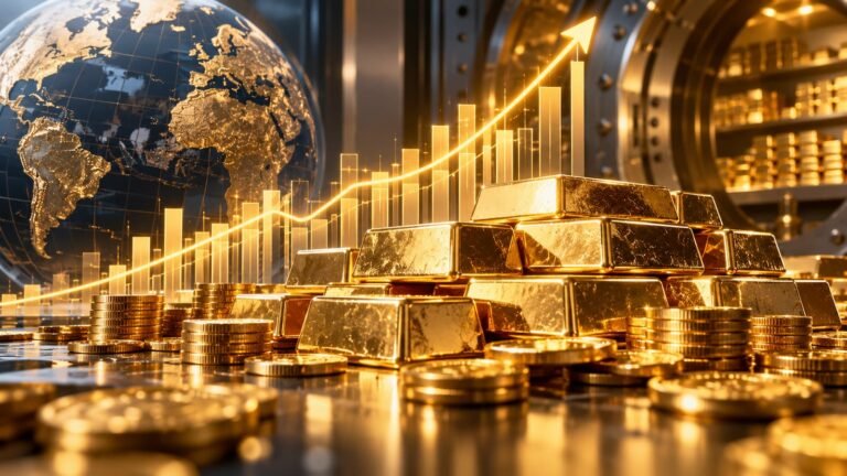 Los ETF de oro captan 18.000 millones de dólares y baten récord de tenencias.