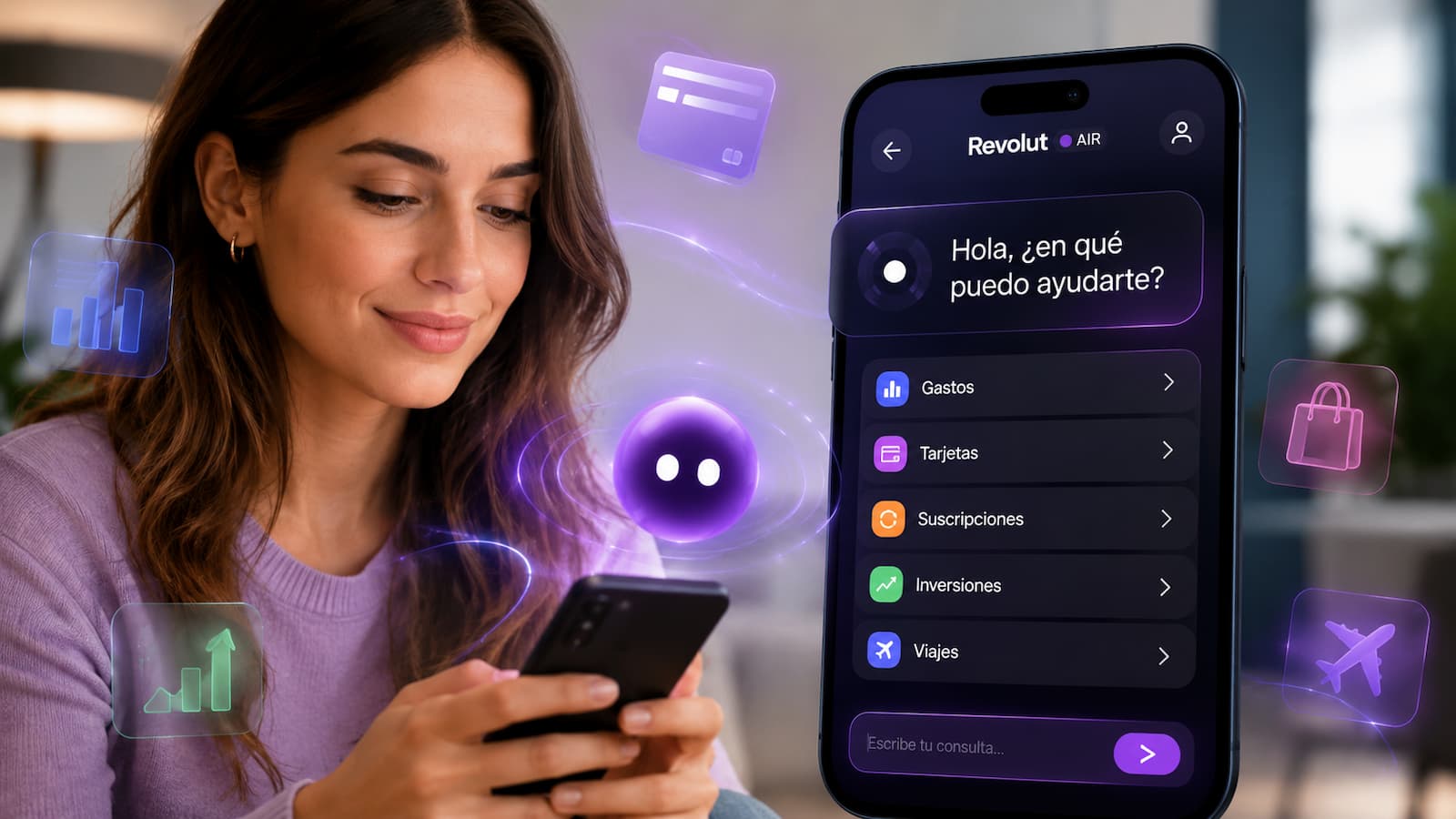 Revolut ha lanzado su nuevo asistente de inteligencia artificial en España.