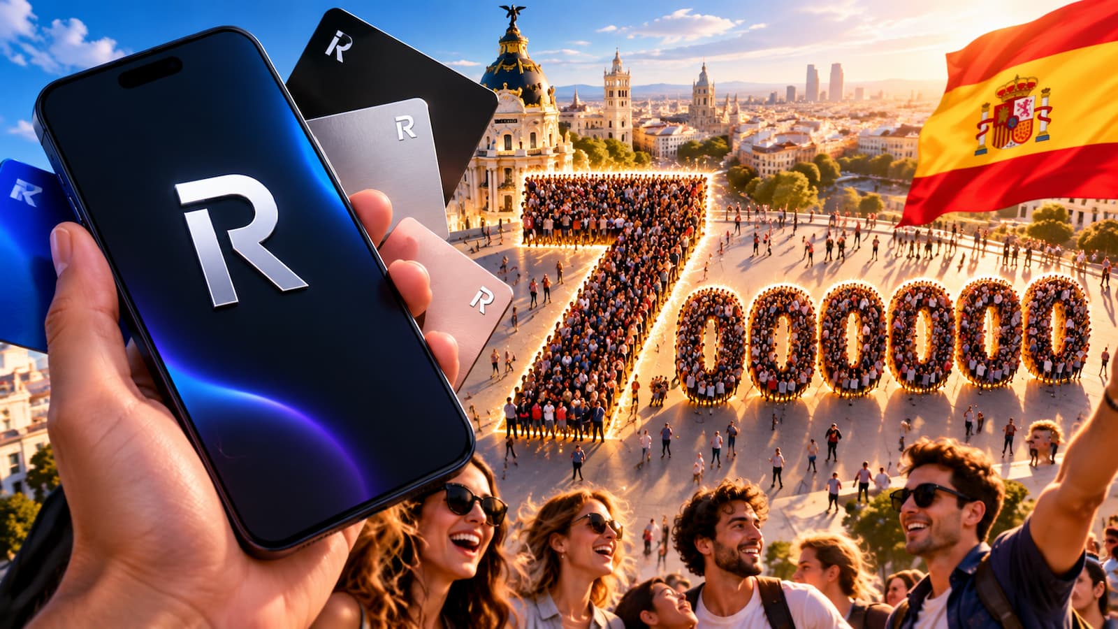 Revolut superó los siete millones de clientes particulares en España.