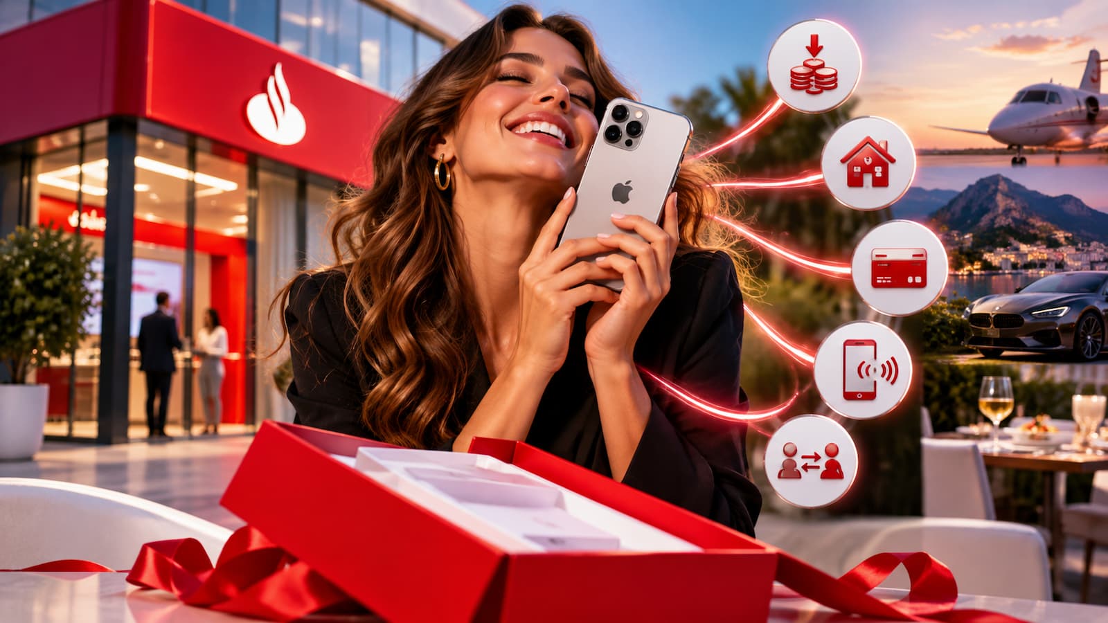 Santander usa el nuevo iPhone para captar clientes de más ingresos.