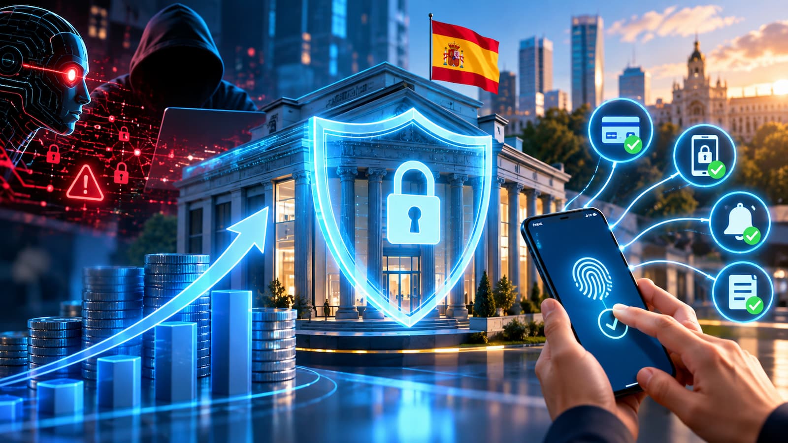 banca española está acelerando gasto en ciberseguridad ante ataques con IA.