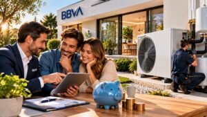BBVA presenta hasta 800 euros de descuento para instalar aerotermia con Iberdrola.