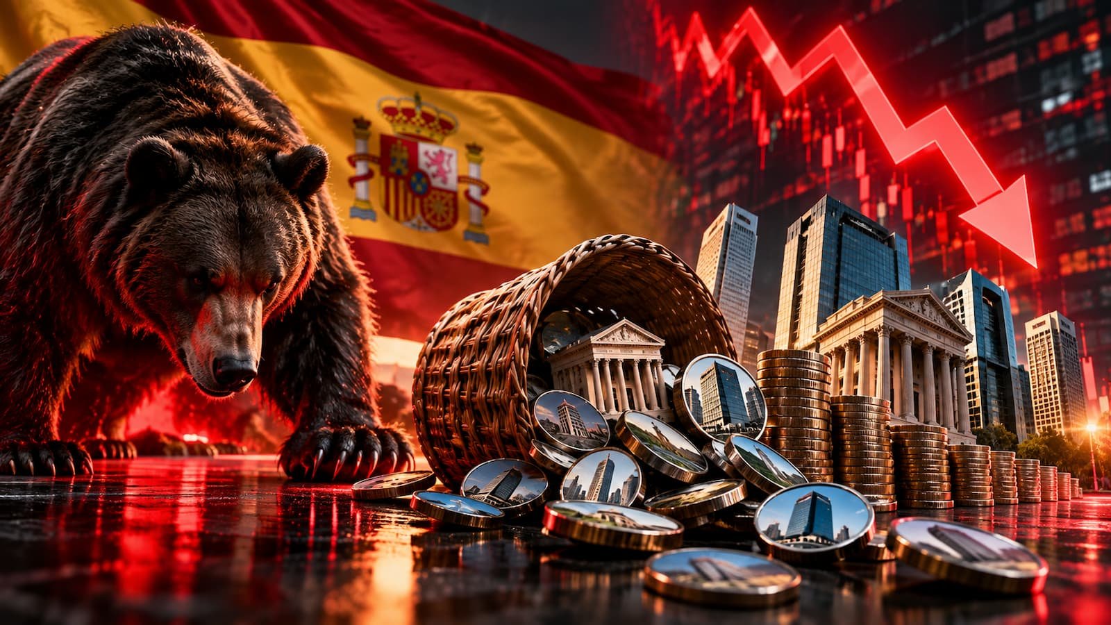 El Ibex cae un 2,17% y expone la concentración bancaria de sus ETFs.