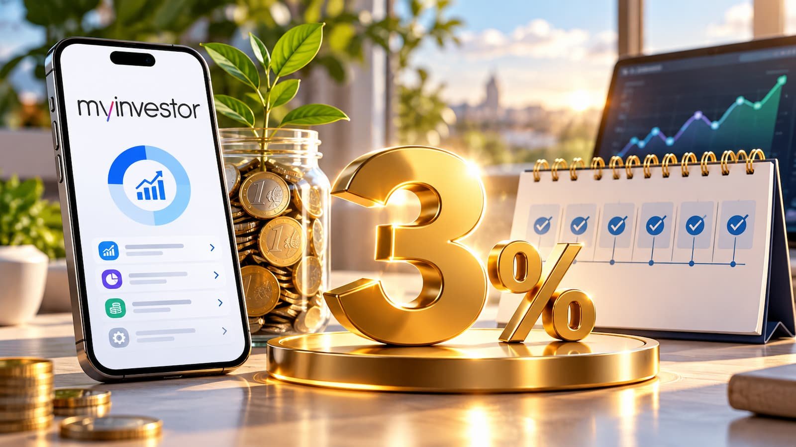 MyInvestor ha subido la rentabilidad de su depósito a 6 meses hasta el 3% TAE.