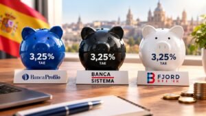 Raisin muestra tres depósitos a doce meses al 3,25 % TAE.