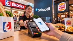 Sabadell habilita Bizum Pay en comercios y suma a Eroski y Burger King.
