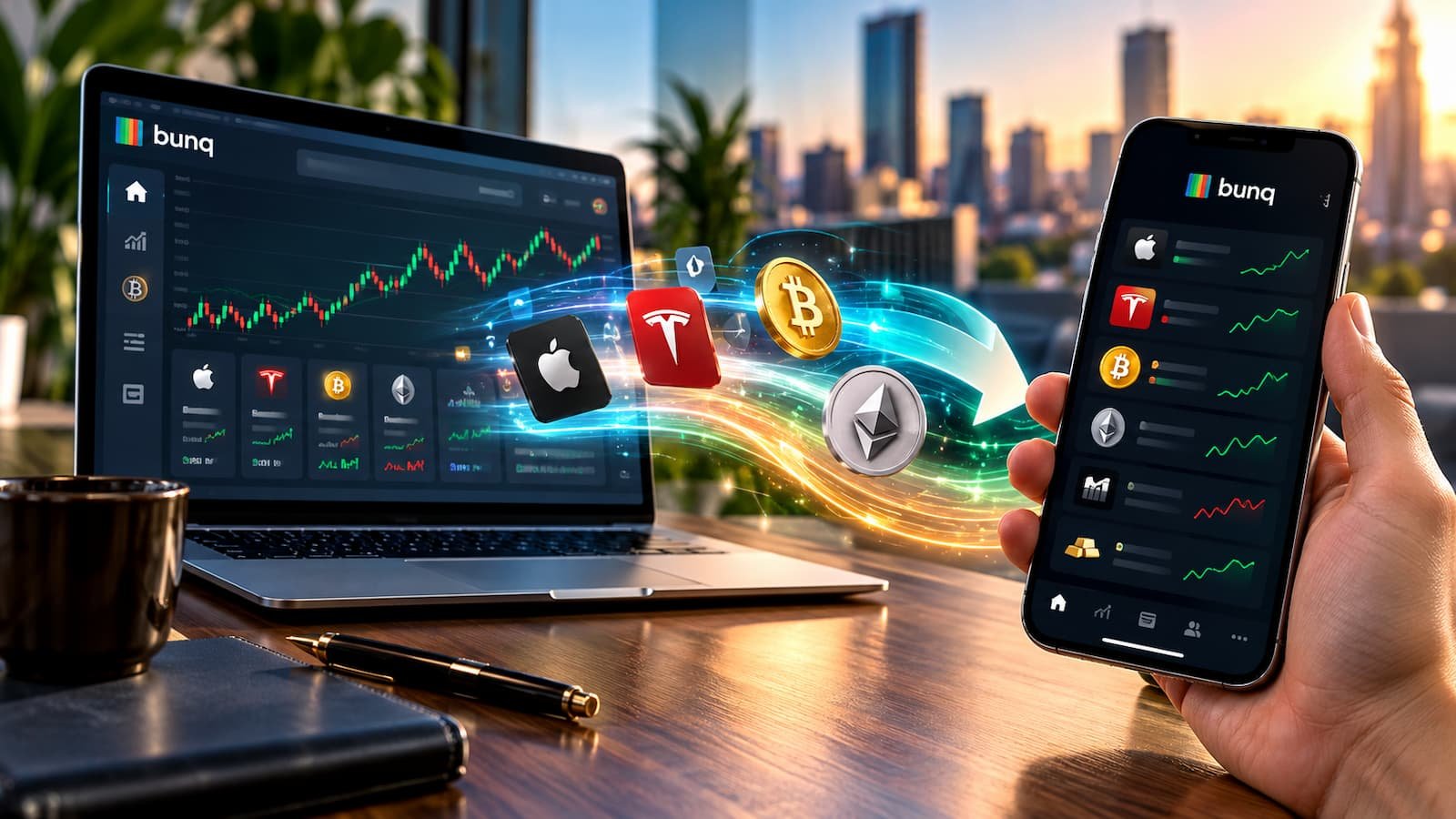 bunq retira Acciones y Cripto de su web el 1 de noviembre.